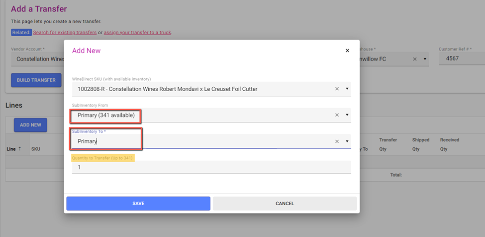 SKU Selection Interface