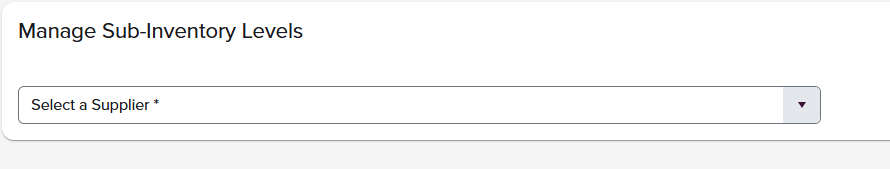 Manage Sub-Inventory Levels interface