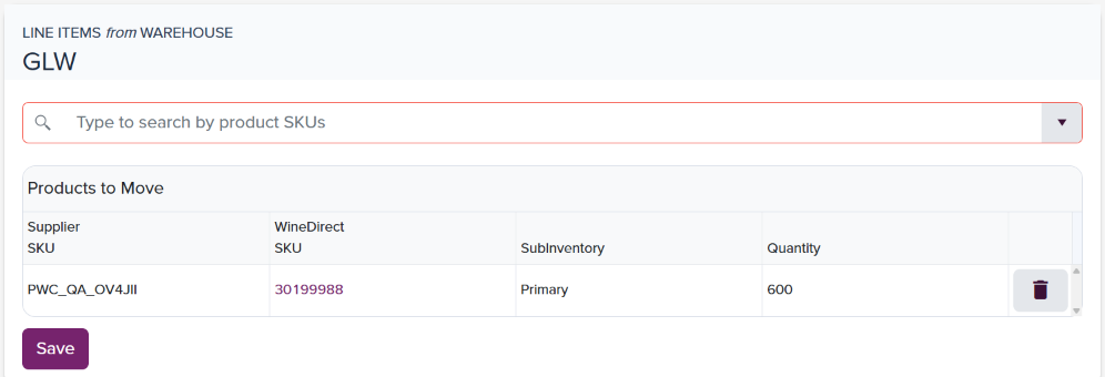 Add Products Interface