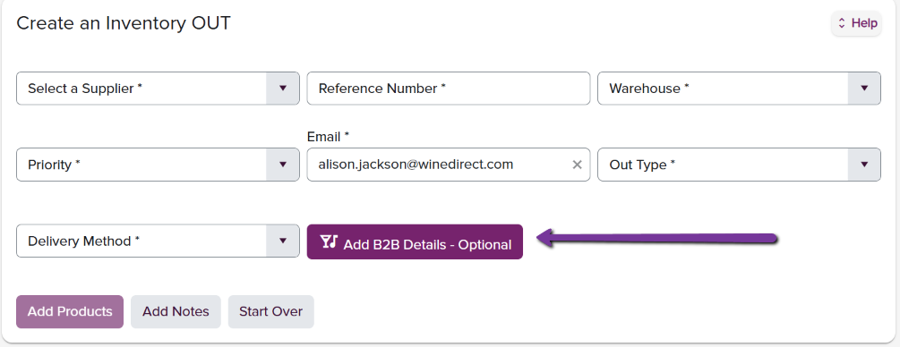 OUT Request Form
