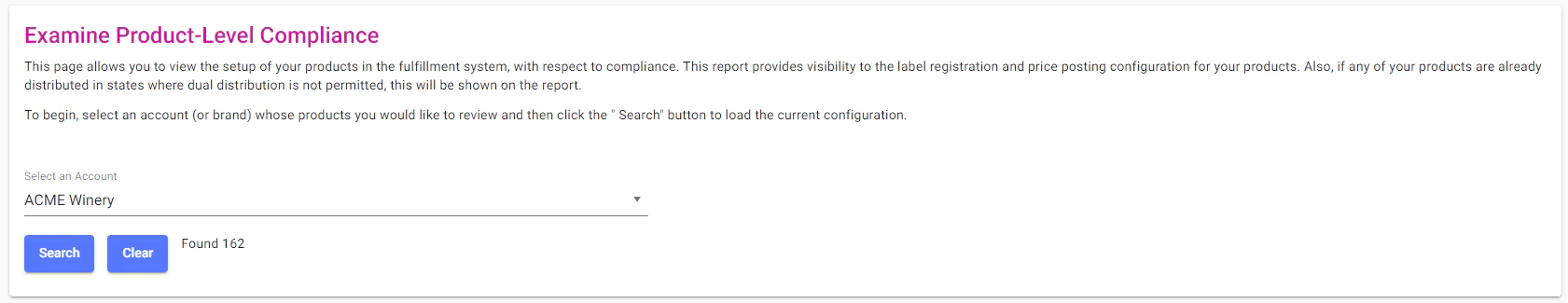 Product Availability Search