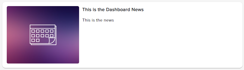 Dashboard News