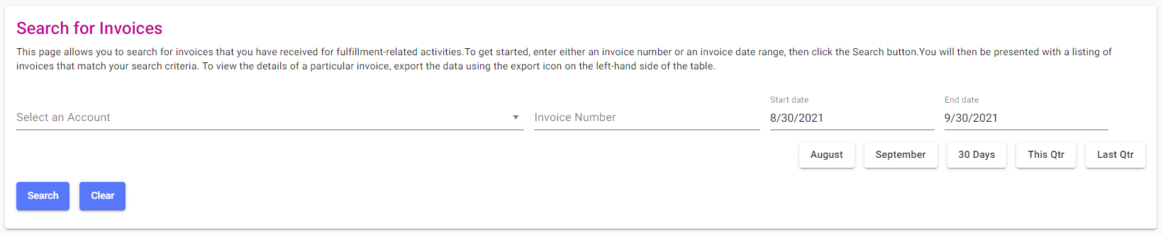 Direct Shipping Invoices