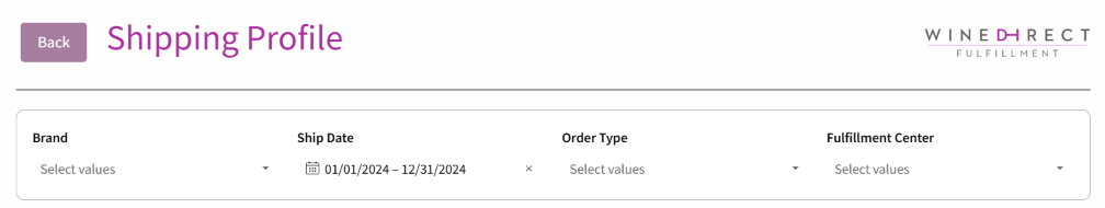 Advanced Analytics filter options and selection interface