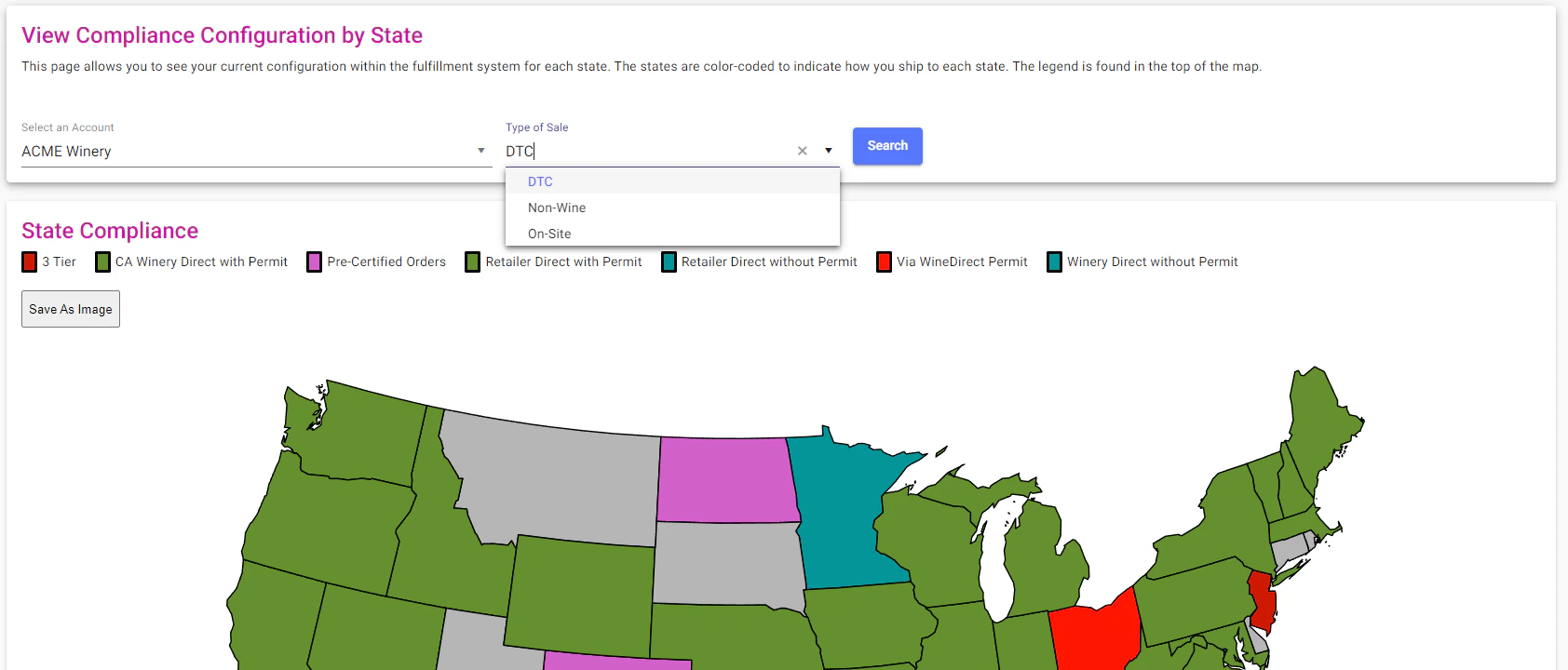 State Availability Selection