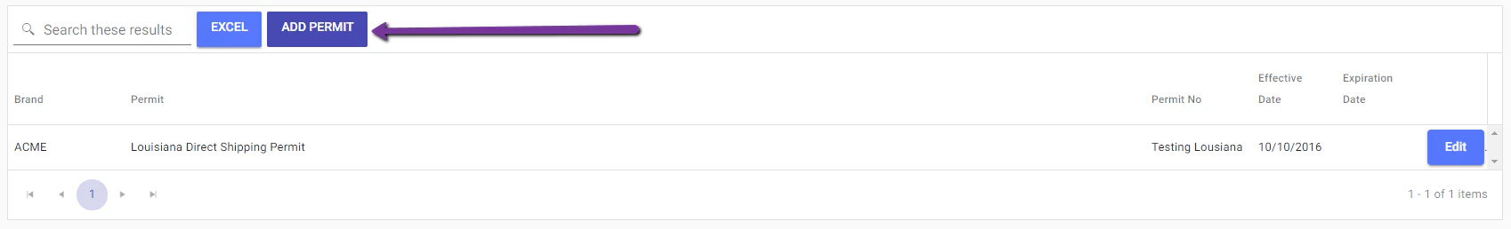 State Shipping Permits Results