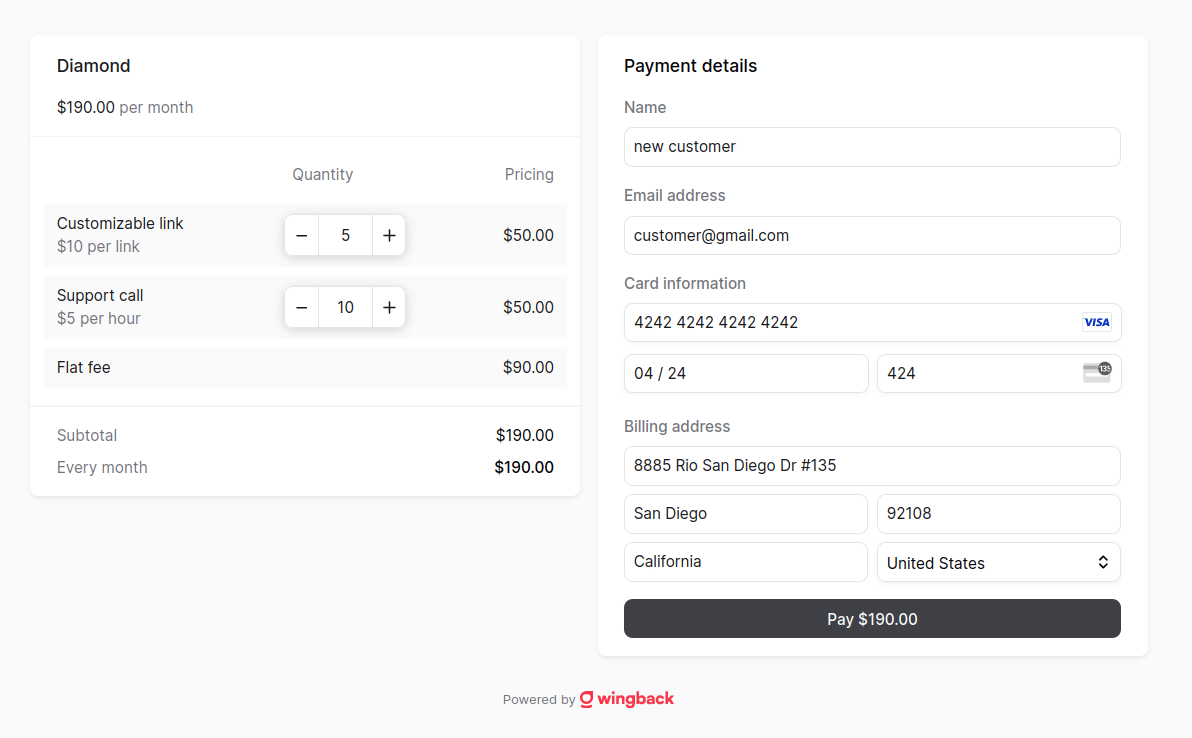 New Customer Signup form