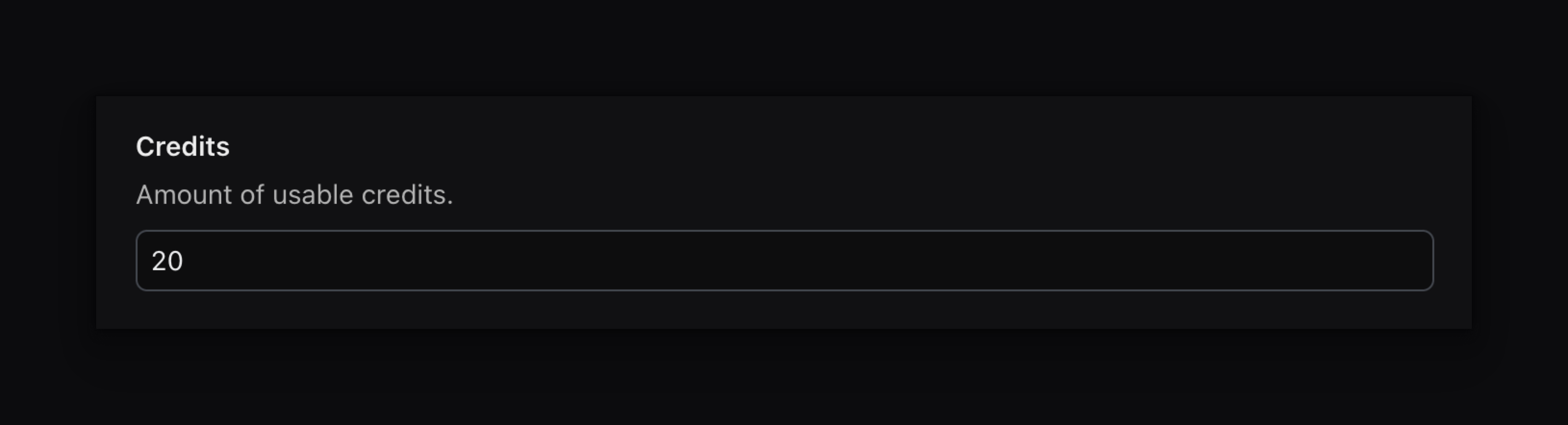 Reward Credits
