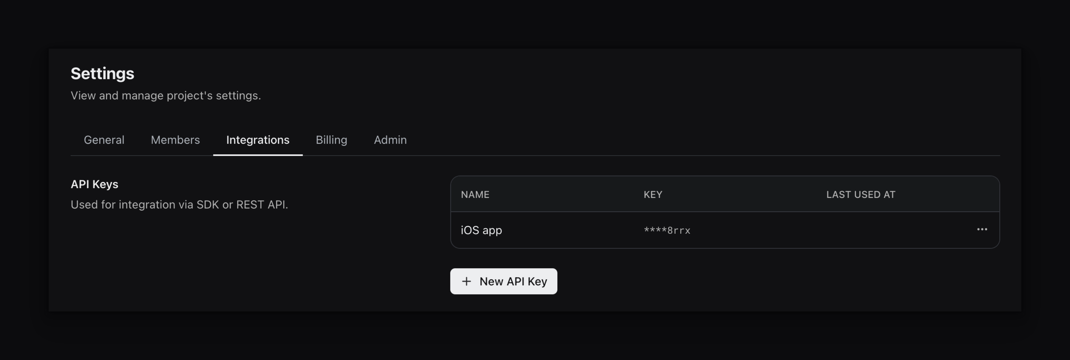 Api keys