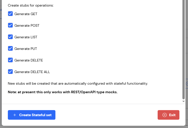 Stateful set target operation selection