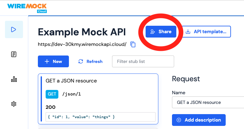 Share Mock API with others