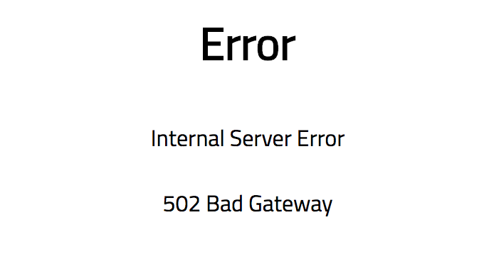To do error