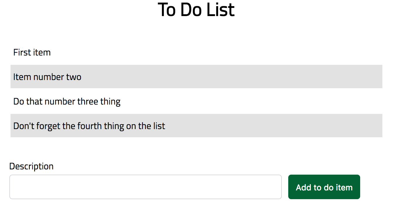 To do list
