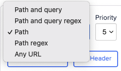 URL match types
