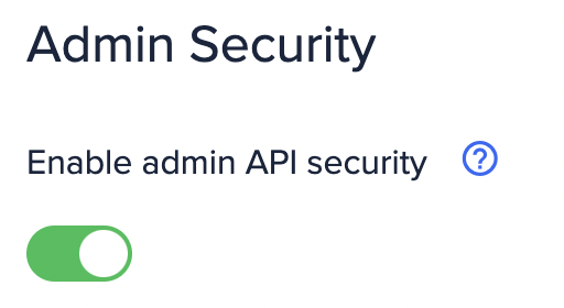 Security toggle