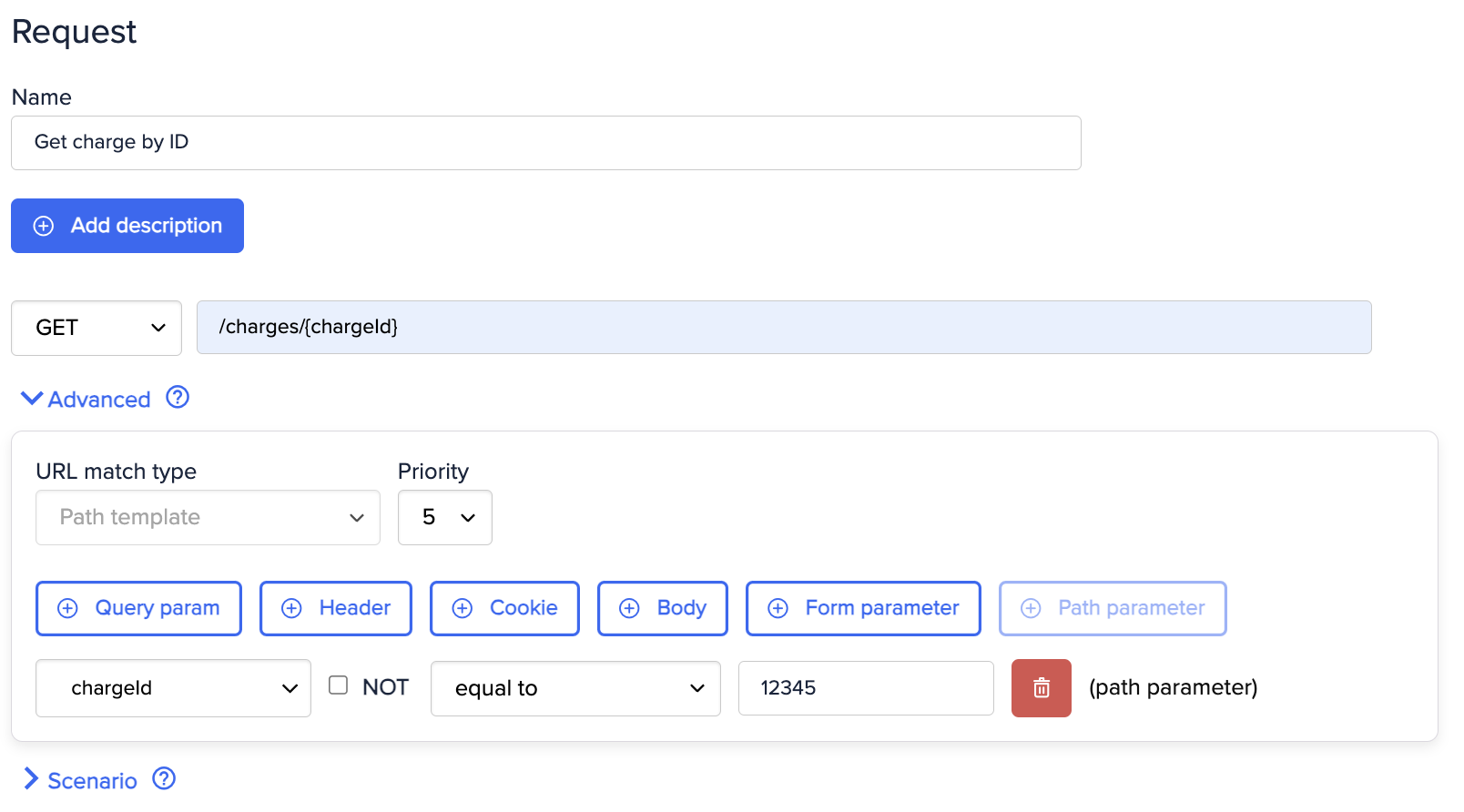 Stub request with new path template
