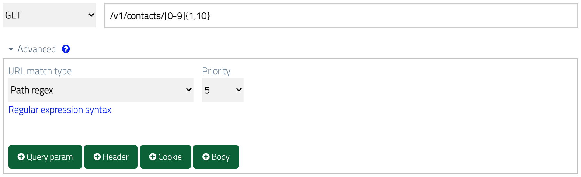 Templated contact request