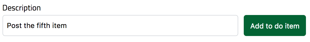 New to-do item