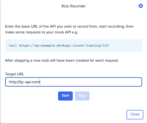 Record dialog