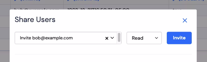Stub Data Source Share Window