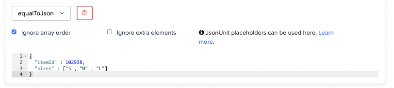 Equal to JSON ignoring array order