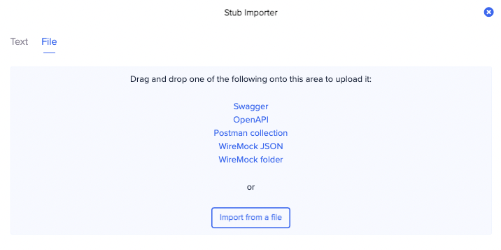 Import file