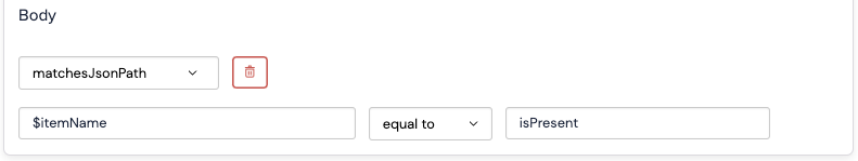 JSONPath with equal to
