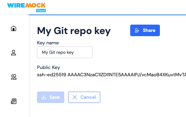 Viewing your new key