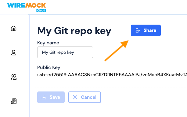 Key share button