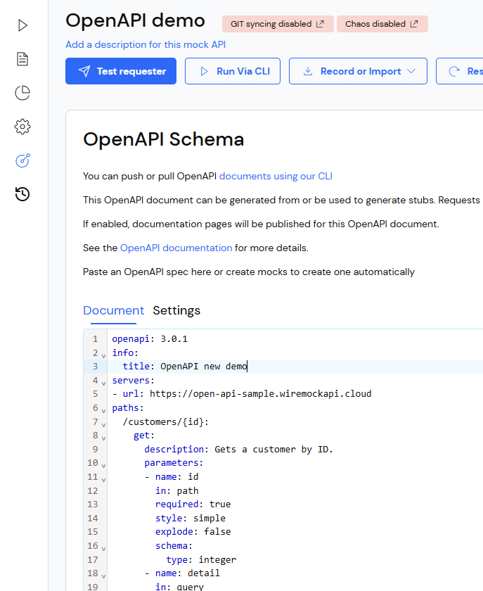 Add customer path to OpenAPI