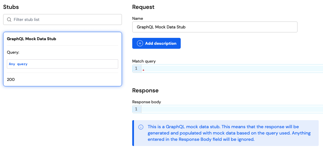 Default mock data stub