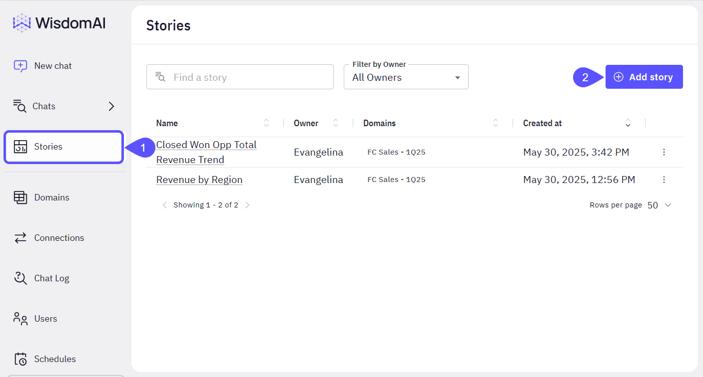 Create Stories from the Story Editor