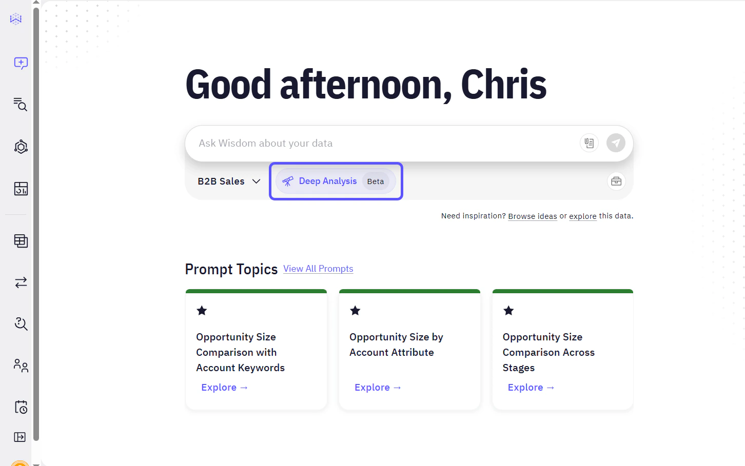 Screenshot showing the Deep Analysis feature enabled