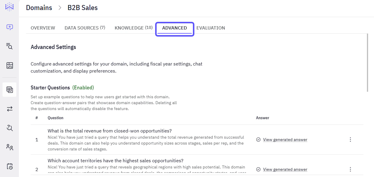 Image showing the Advanced tab