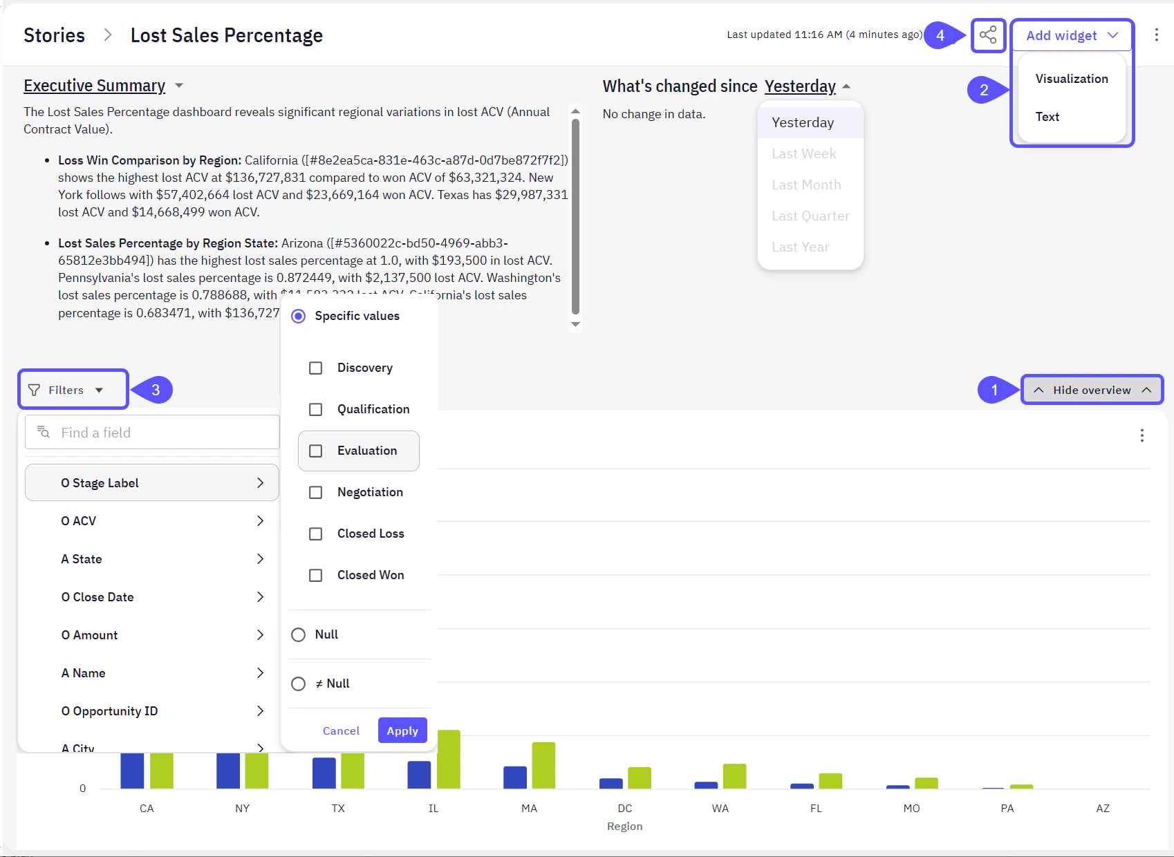 Image showing the stories editor overview section