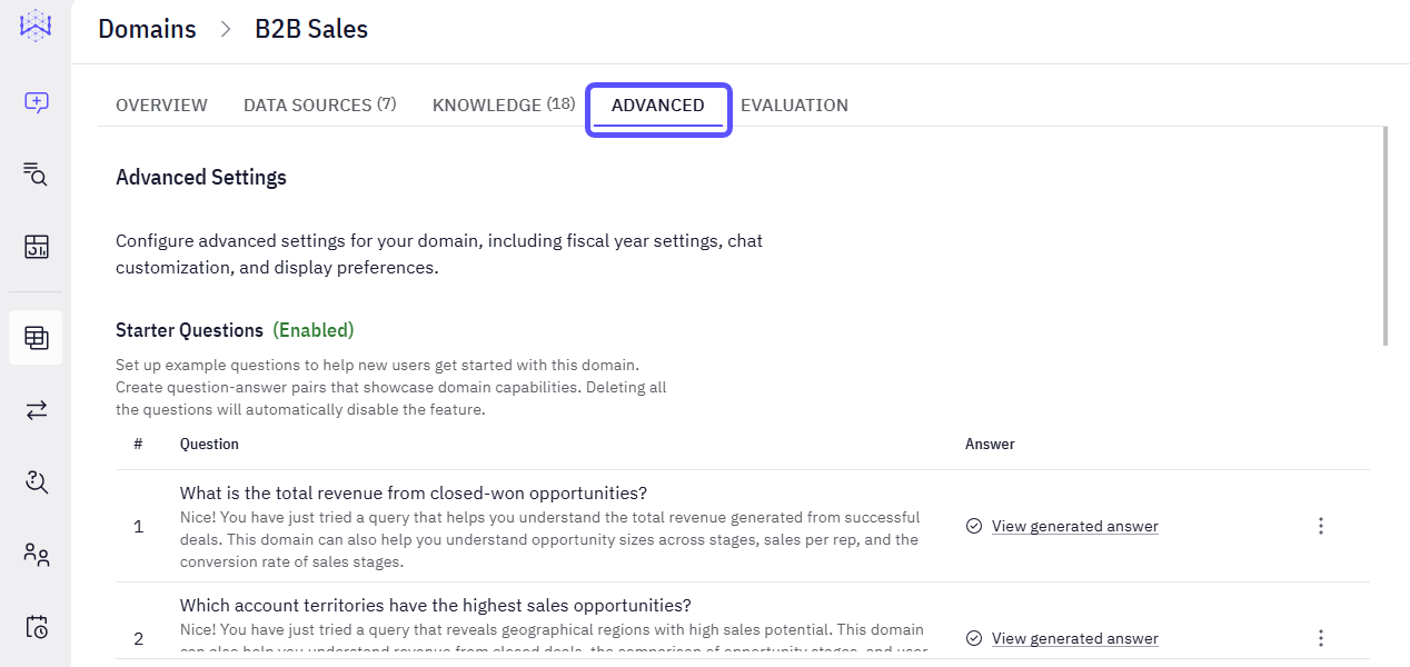 Image showing the Advanced tab