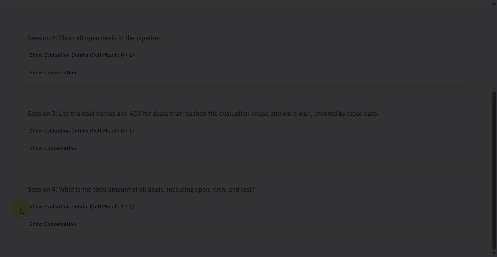 Gif showing the Session Details