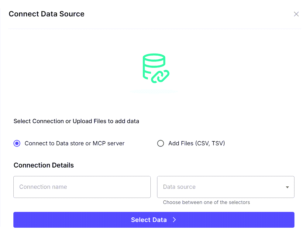 Connect Data Surce step