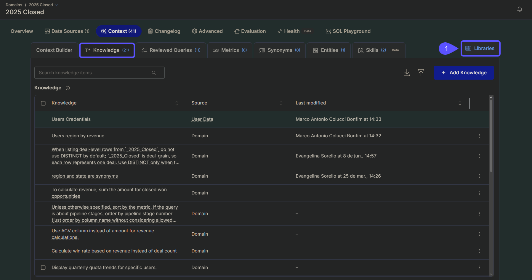 NEW Add Knowledge Steps