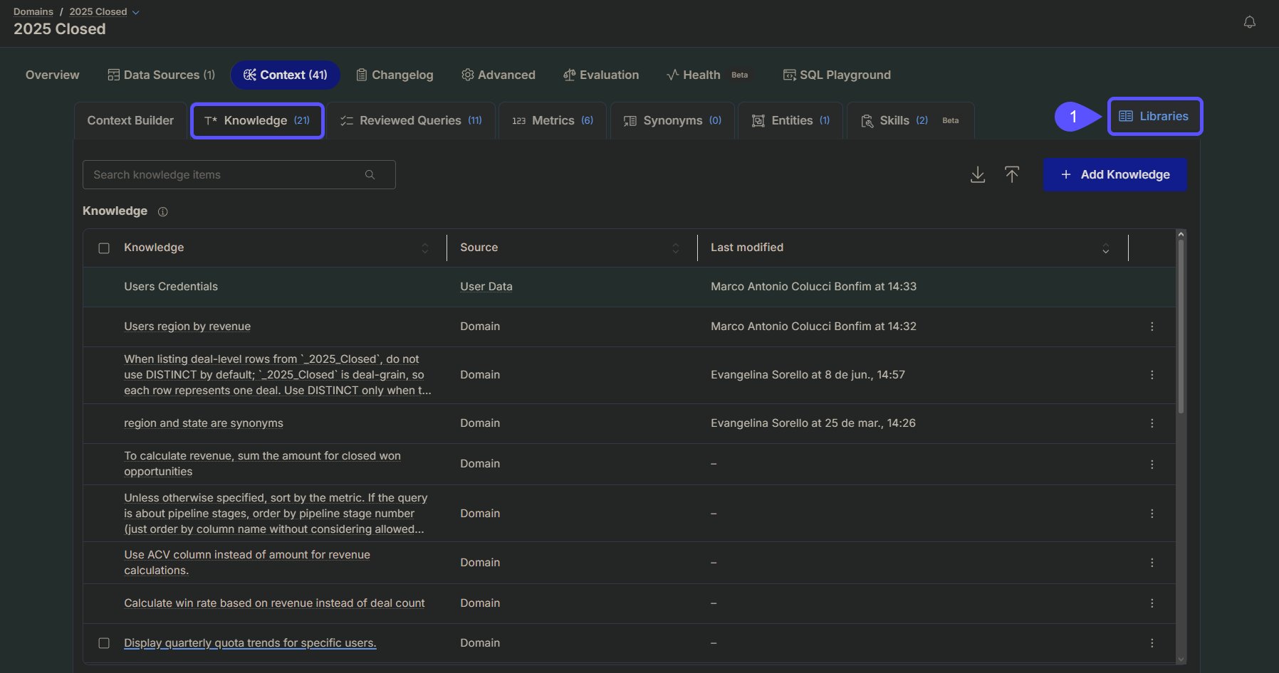 NEW Add Knowledge Steps