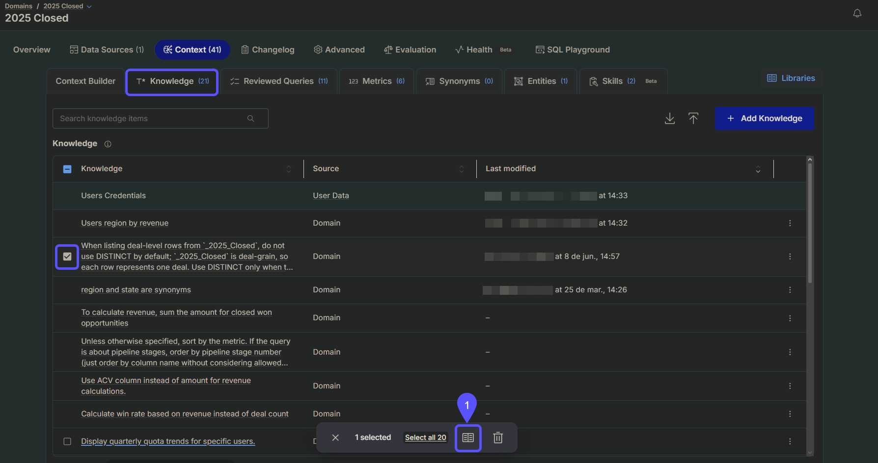 NEW Add Knowledge Steps