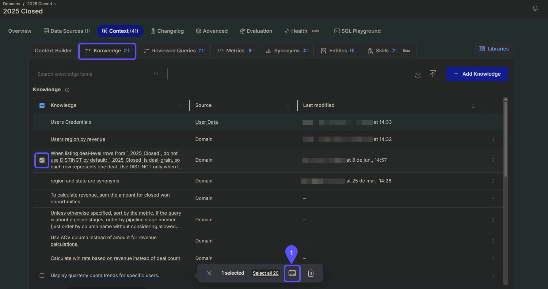 NEW Add Knowledge Steps