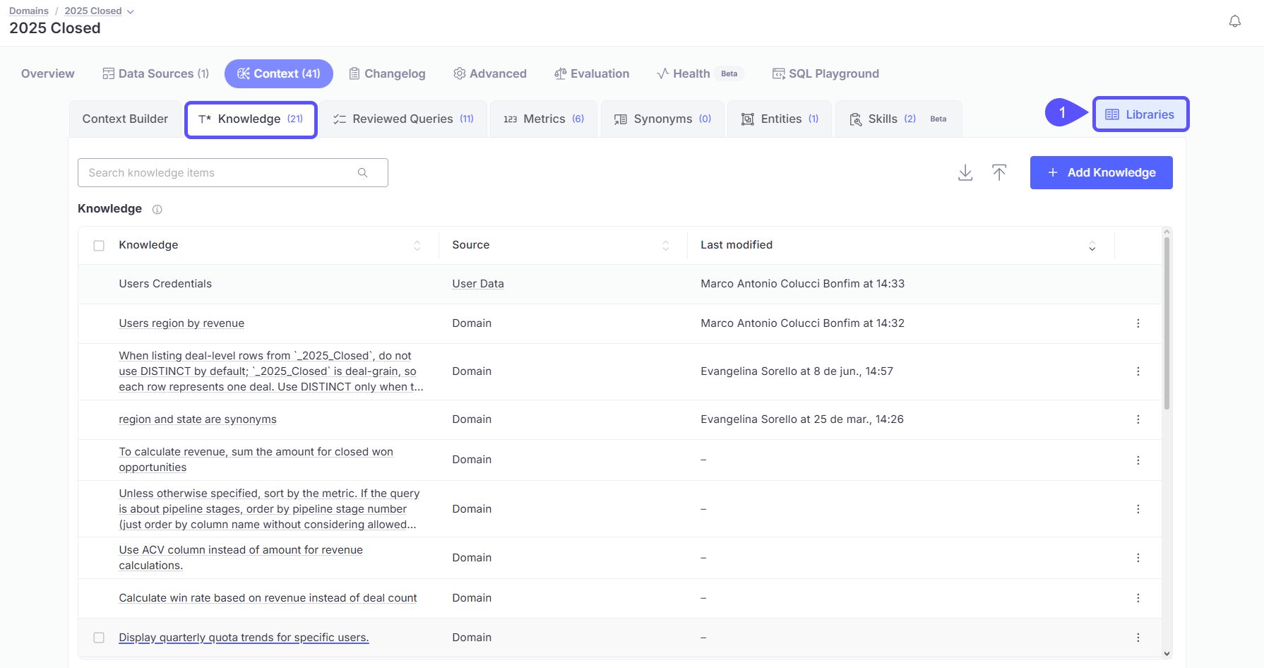 NEW Add Knowledge Steps