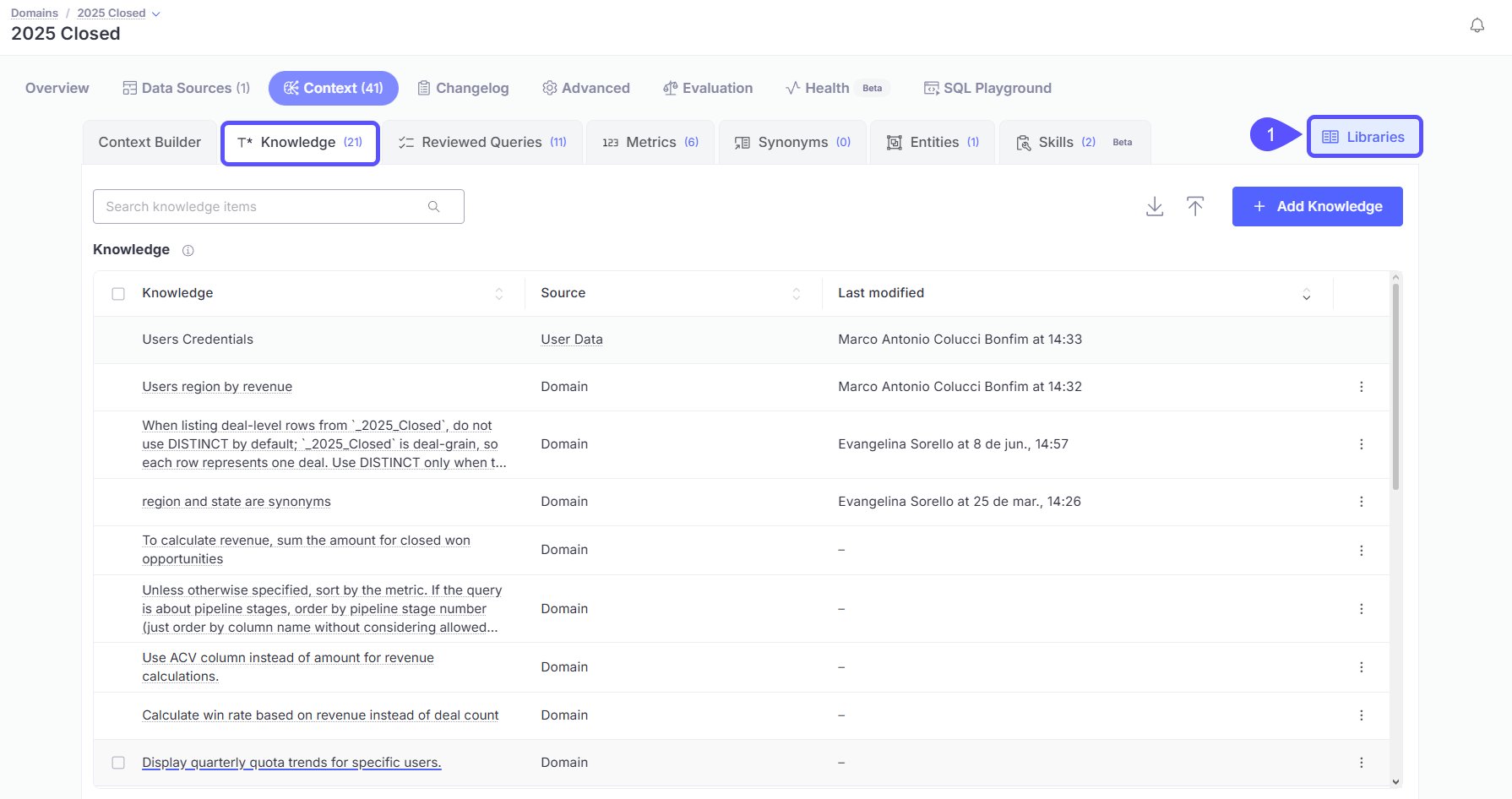 NEW Add Knowledge Steps