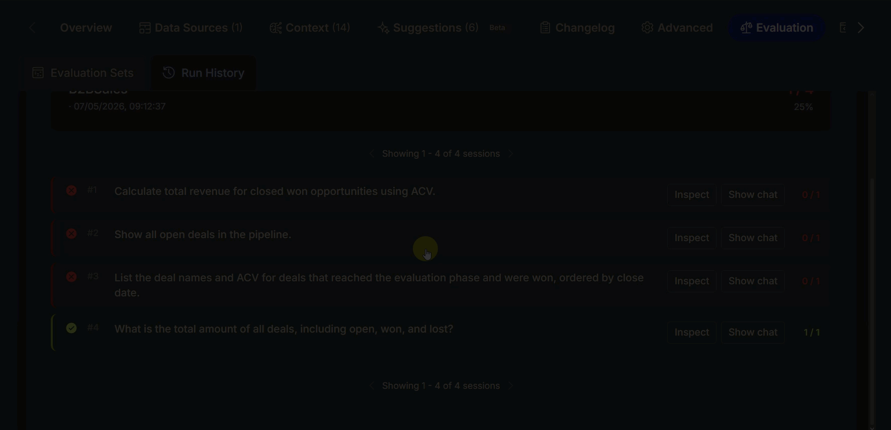 Gif showing the Session Details