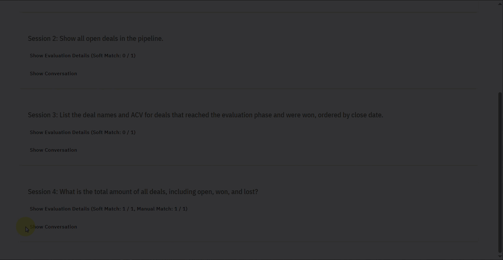 Gif showing the Conversation in Detail