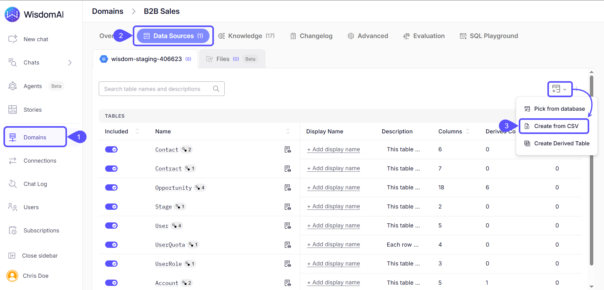 Create Table From Csv Domain01