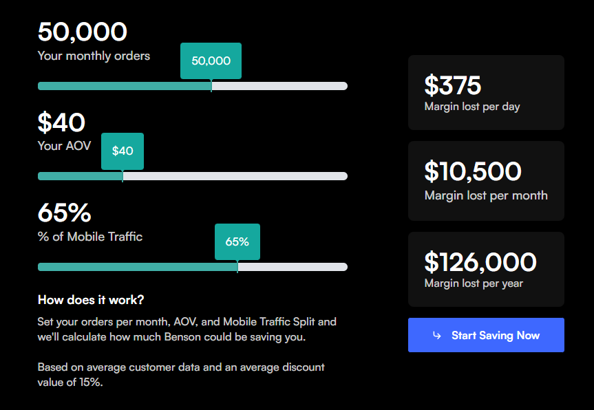 getBenson Pricing Calculator