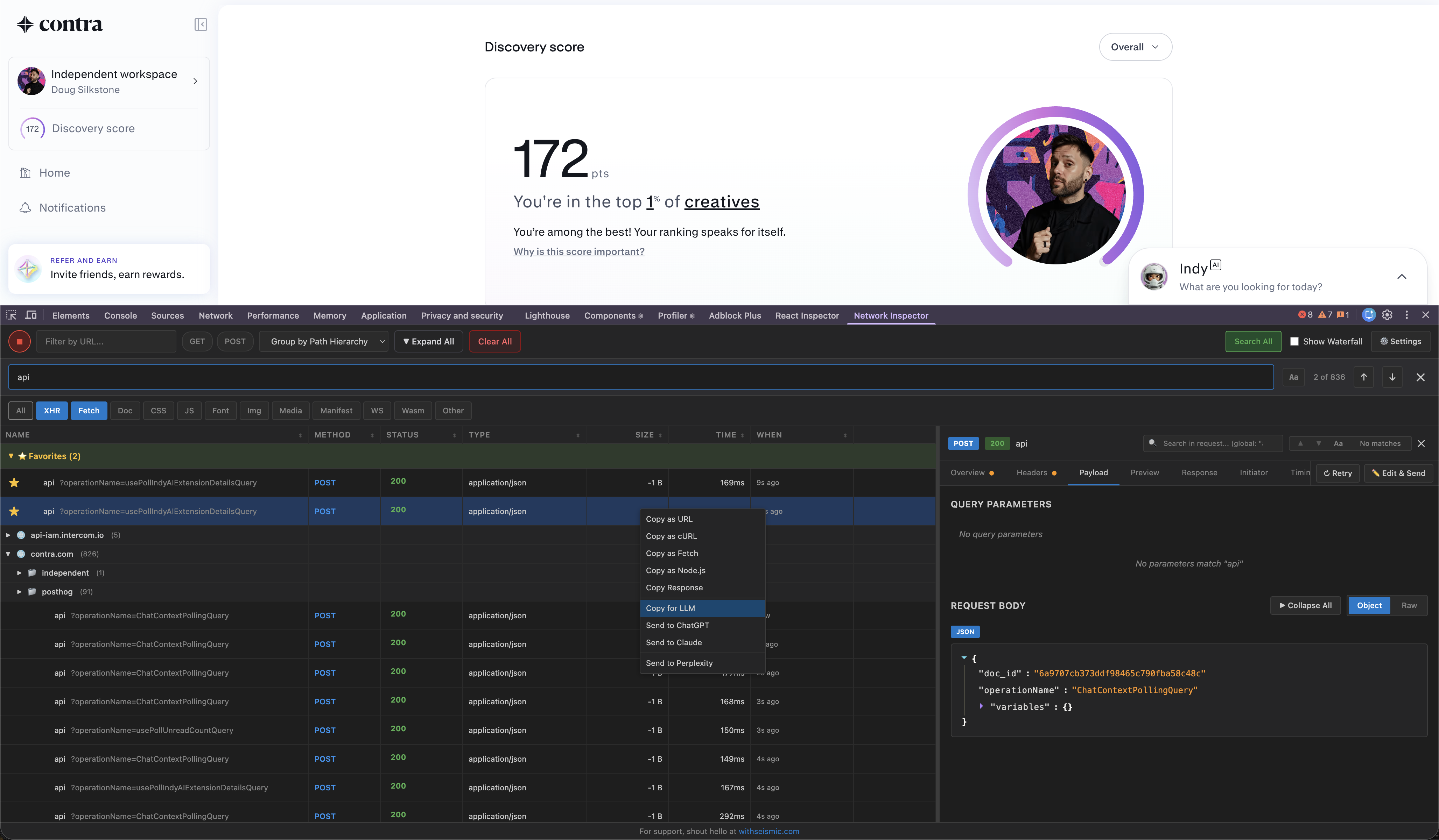 Doug Silkstone's Network Inspector Chrome Extension