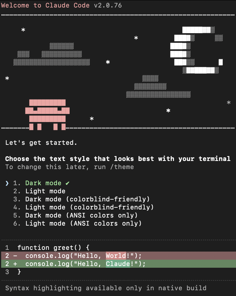 Welcome Claude Terminal